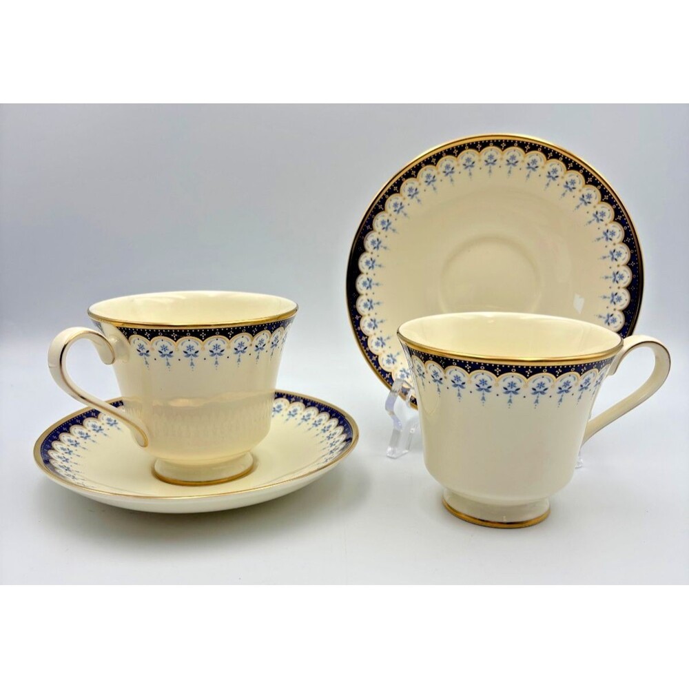 Set of 2 Minton Bone China CONSORT Cups & Saucers NEW